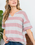 e Luna Striped Basic Top