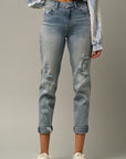 Denim Lab USA Distressed Girlfriend Jeans