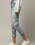 Denim Lab USA Distressed Girlfriend Jeans