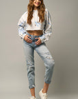 Denim Lab USA Distressed Girlfriend Jeans