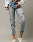 Denim Lab USA Distressed Girlfriend Jeans