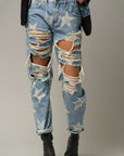 Insane Gene Star Print Slouch Jeans