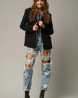 Insane Gene Star Print Slouch Jeans