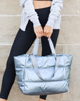 Metallic Puffer Tote