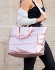 Metallic Puffer Tote