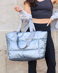 Metallic Puffer Tote