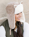 Kitten Ear Trapper Hat