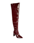 Minkles Patent Pu Statement Block Heel Long Boots