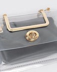 2 In 1 Convertible Clear Clutch Bag