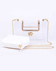 2 In 1 Convertible Clear Clutch Bag