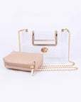 2 In 1 Convertible Clear Clutch Bag