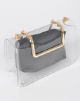 2 In 1 Convertible Clear Clutch Bag