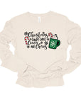 Christmas Candy Canes Chaos Long Sleeve Tee