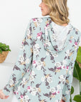 e Luna Plus Allover Floral Sweatshirt