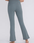 Mono B Flare Swoop Back High-Waisted Leggings - Online Only