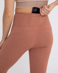 Mono B Flare Swoop Back High-Waisted Leggings - Online Only