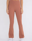 Mono B Flare Swoop Back High-Waisted Leggings - Online Only