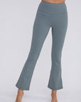 Mono B Flare Swoop Back High-Waisted Leggings - Online Only