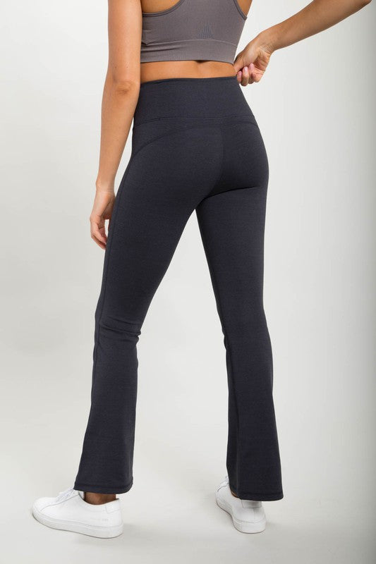 Mono B Flare Swoop Back High-Waisted Leggings - Online Only – My Pampered  Life Seattle