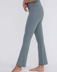 Mono B Flare Swoop Back High-Waisted Leggings - Online Only