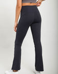 Mono B Flare Swoop Back High-Waisted Leggings - Online Only