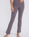 Mono B Flare Swoop Back High-Waisted Leggings - Online Only