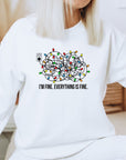 PLUS Im Fine Everything is Fine Lights Premium Crew Sweatshirt