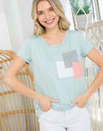 e Luna Color Block 3 Pocket Top