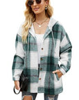 Women's Long Sleeve Shacket With Hood