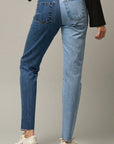 Insane Gene High Rise Two Tone Straight Jeans