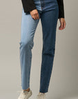 Insane Gene High Rise Two Tone Straight Jeans