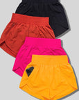 Zenana Windbreaker Smocked Running Shorts - Online Only