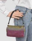 Convertible Rhinestone Small Clutch Bag