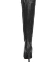 Indulgent High Heeled Croc Calf Boots