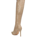 Indulgent High Heeled Croc Calf Boots