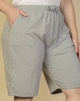 Plus Size French Terry Bermuda Shorts