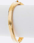 Cutout Heart Designed Hinge Bangle