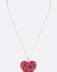 Cubic Zirconia Large Heart Pendant Necklace