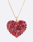 Cubic Zirconia Large Heart Pendant Necklace