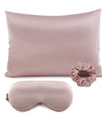 Satin Pillowcase Sleep Mask Scrunchie Gift Set