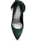 HORNET Green Satin Stiletto Pump Sandals