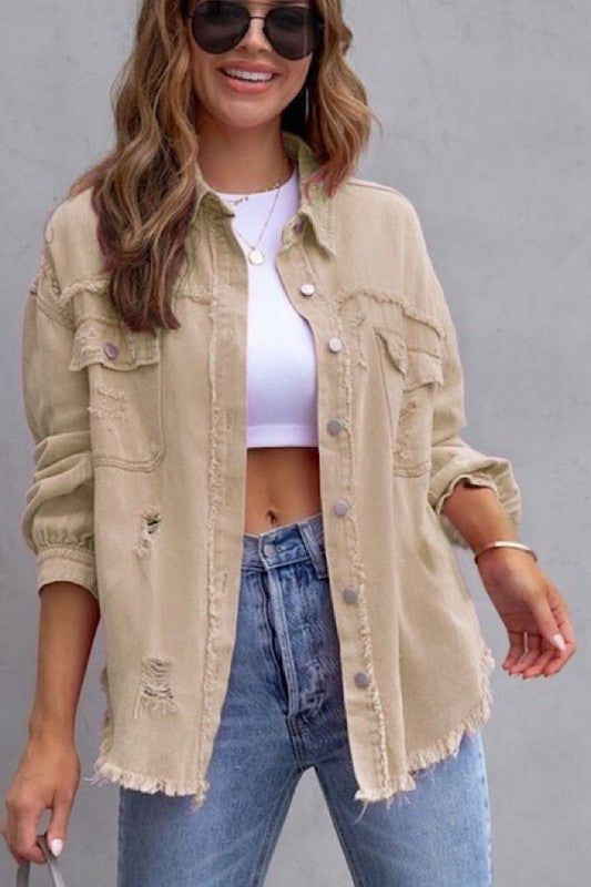 Tattered Shacket