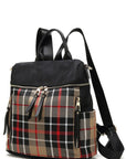 MKF Collection Nishi Plaid Backpack By Mia K