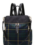 MKF Collection Nishi Plaid Backpack By Mia K