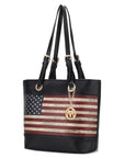 MKF Collection Vera Flag Pattern Tote Bag by Mia k