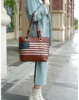 MKF Collection Vera Flag Pattern Tote Bag by Mia k