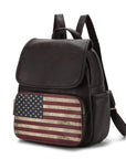 MKF Collection Regina Flag Women Backpack by Mia K