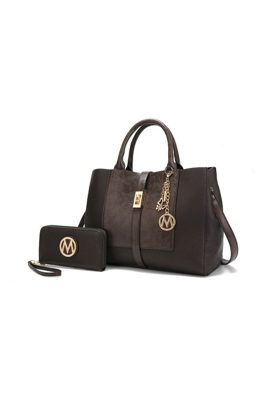 MKF Collection Yola Satchel Bag with Wallet By Mia