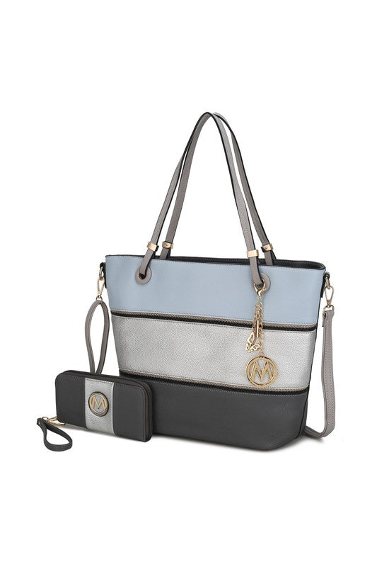 MKF Collection Vallie Color Block Tote bag by Mia