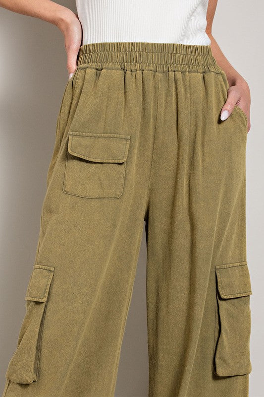 Eesome Mineral Washed Cargo Pants